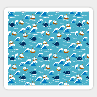 Move with the Sea Waves Pattern Sticker